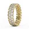 Image 3 : 3.5 ctw Diamond Designer Eternity Ring 18K Yellow Gold
