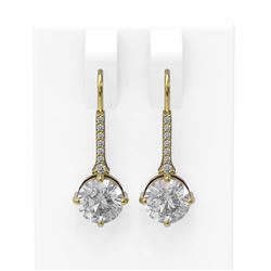 2.16 ctw Diamond Earrings 18K Yellow Gold