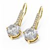 Image 3 : 2.16 ctw Diamond Earrings 18K Yellow Gold