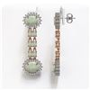 Image 2 : 9.48 ctw Opal & Diamond Earrings 14K Rose Gold