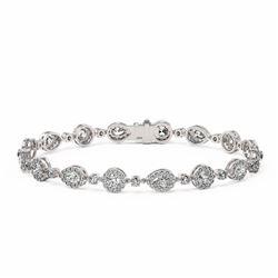 8 ctw Pear Diamond Designer Bracelet 18K White Gold