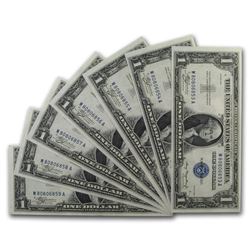 1935 $1.00 Silver Certificate CU (7 Consecutive Notes)