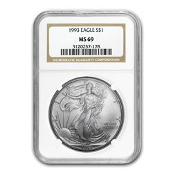 1993 Silver American Eagle MS-69 NGC