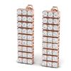 Image 2 : 4 ctw Certified SI/I Diamond Earrings 18K Rose Gold