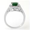 Image 2 : 2.0 ctw Emerald & Diamond Ring 18k White Gold