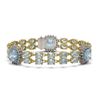 Image 1 : 17.19 ctw Aquamarine & Diamond Bracelet 14K Yellow Gold