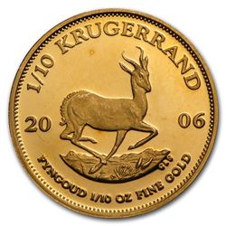 2006 South Africa 1/10 oz Proof Gold Krugerrand
