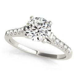 0.97 ctw Certified VS/SI Diamond Solitaire Ring 14k White Gold