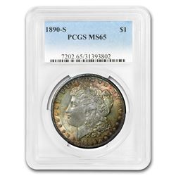 1890-S Morgan Dollar MS-65 PCGS (Toned)