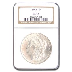 1888-S Morgan Dollar MS-64 NGC
