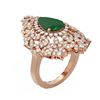 Image 1 : 5.77 ctw Emerald & Diamond Ring 18K Rose Gold