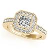 Image 2 : 1.05 ctw Certified VS/SI Cushion Diamond 2pc Set Halo 14k Yellow Gold