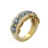 Image 1 : 3.71 ctw Blue Topaz & Diamond Ring 18K Yellow Gold