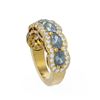 Image 2 : 3.71 ctw Blue Topaz & Diamond Ring 18K Yellow Gold
