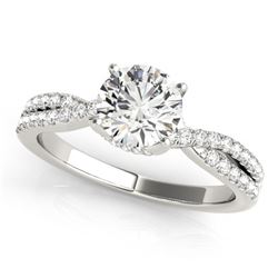0.8 ctw Certified VS/SI Diamond Solitaire Ring 14k White Gold