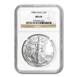 1988 Silver American Eagle MS-69 NGC