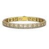 Image 1 : 12.69 ctw Princess Cut Diamond Micro Pave Bracelet 18K Yellow Gold