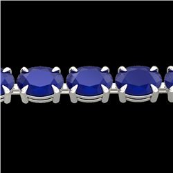 29 ctw Sapphire Eternity Designer Bracelet 14k White Gold