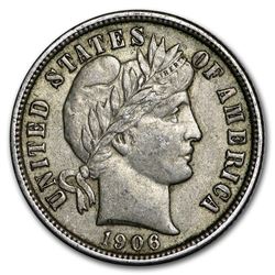 1906 Barber Dime AU