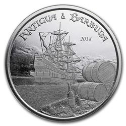 2018 Antigua & Barbuda 1 oz Silver Rum Runner BU