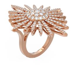 3.1 ctw Diamond Ring 18K Rose Gold