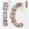 Image 3 : 3.9 ctw Cushion Cut Diamond Designer Earrings 18K Rose Gold