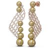 Image 2 : 1.55 ctw Diamond & Pearl Earrings 18K Rose Gold
