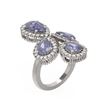 Image 1 : 6.78 ctw Tanzanite & Diamond Ring 18K White Gold