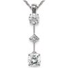 Image 1 : 1.16 ctw Cushion Cut Diamond Designer Necklace 18K White Gold
