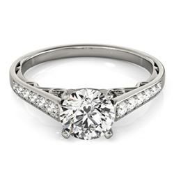 1.1 ctw Certified VS/SI Diamond Solitaire Ring 14k White Gold