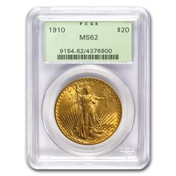 1910 $20 Saint-Gaudens Gold Double Eagle MS-62 PCGS