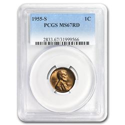 1955-S Lincoln Cent MS-67 PCGS (Red)