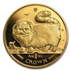 Image 1 : 1997 Isle of Man 1 oz Gold Longhaired Smoke Cat BU