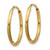 Image 2 : 14k Diamond-cut 14 mm Endless Hoop Earring