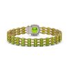 Image 3 : 29.26 ctw Peridot & Diamond Bracelet 14K Yellow Gold