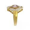 Image 2 : 3.02 ctw Morganite & Diamond Ring 18K Yellow Gold
