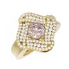 Image 3 : 3.02 ctw Morganite & Diamond Ring 18K Yellow Gold