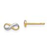 Image 1 : 14k w/Rhodium Infinity Post Earrings - 36 mm