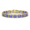 Image 1 : 25.36 ctw Tanzanite & Diamond Micro Pave Halo Bracelet 10k Yellow Gold