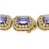 Image 3 : 112.65 ctw Tanzanite & Diamond Victorian Necklace 14K Yellow Gold