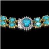 Image 3 : 39.28 ctw Swiss Topaz & Diamond Necklace 14K Yellow Gold