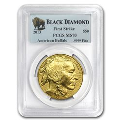 2013 1 oz Gold Buffalo MS-70 PCGS (FS, Black Diamond)