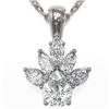 Image 1 : 1.5 ctw Pear Cut Diamond Designer Necklace 18K White Gold