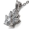 Image 3 : 1.5 ctw Pear Cut Diamond Designer Necklace 18K White Gold