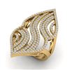 Image 1 : 2 ctw Micro Pave VS/SI Diamond Designer Ring 14k Yellow Gold