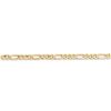 Image 2 : 14k Gold 3.00 mm Flat Figaro Chain Bracelet - 7 in.