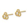 Image 2 : 14k Cubic Zirconia Celtic Knot Post Earrings - 44 mm