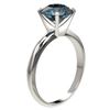 Image 3 : 2.50 ctw Certified Intense Blue Diamond Engagment Ring 10k White Gold