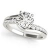 Image 1 : 0.81 ctw Certified VS/SI Diamond Bypass Ring 14k White Gold