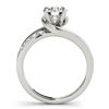 Image 2 : 0.81 ctw Certified VS/SI Diamond Bypass Ring 14k White Gold